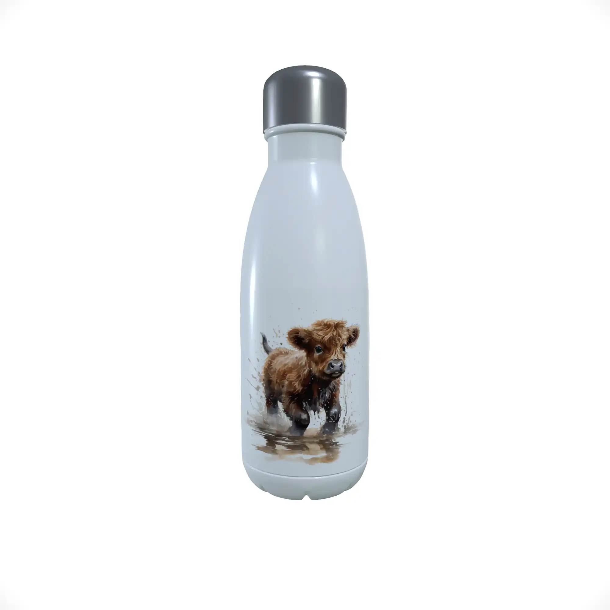 Highland Cow Drinks Bottle, Baby Highland Cow, Drinks Bottle